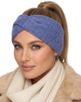 Baesics® Stirnband Strick Twist Blau