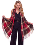 Baesics® Tartan Schal Bordeaux