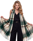 Baesics® Tartan Schal Grün