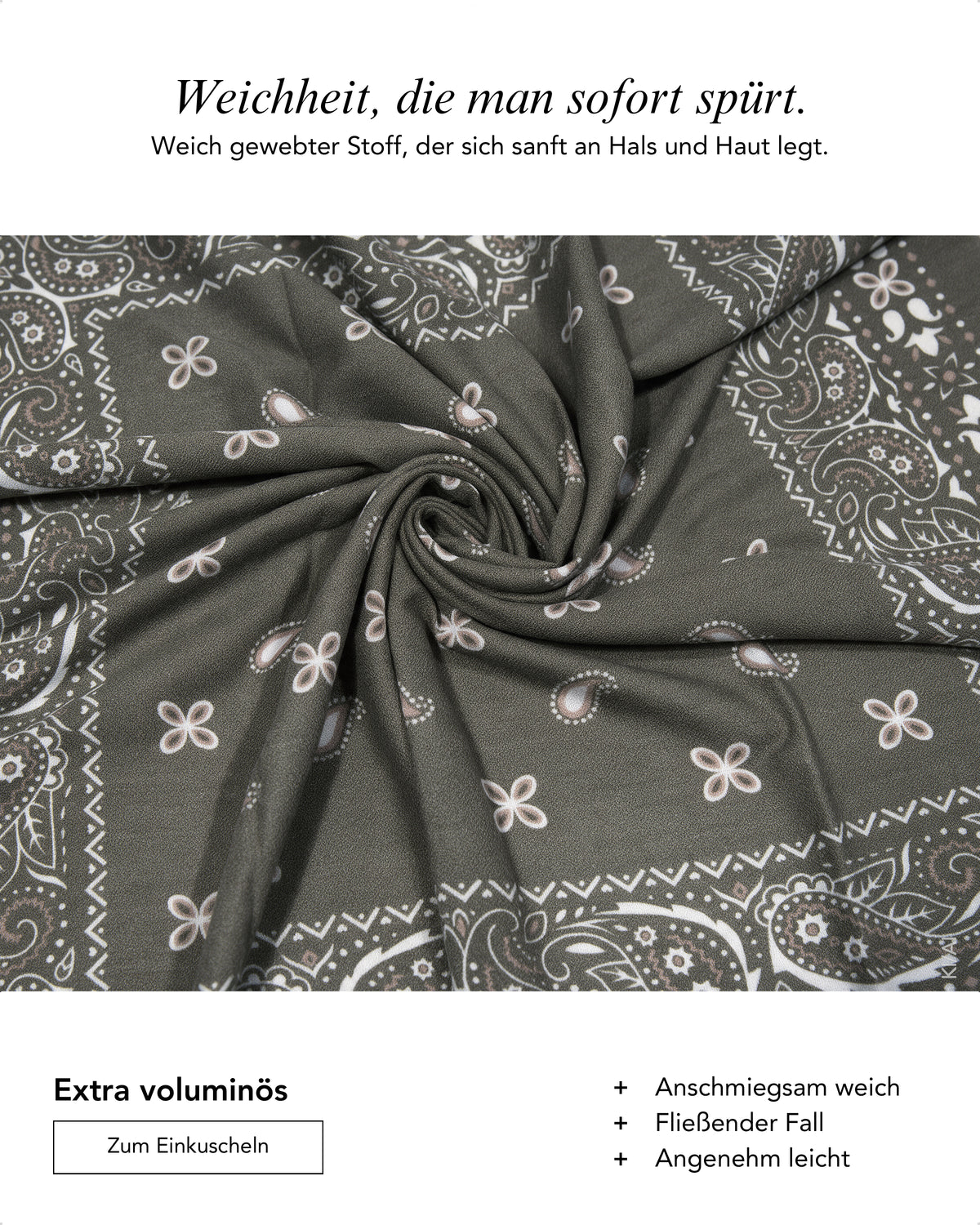 Baesics® Viereckstuch Paisley Damen