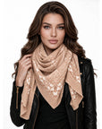Baesics® Viereckstuch Paisley Damen Hell-Camel