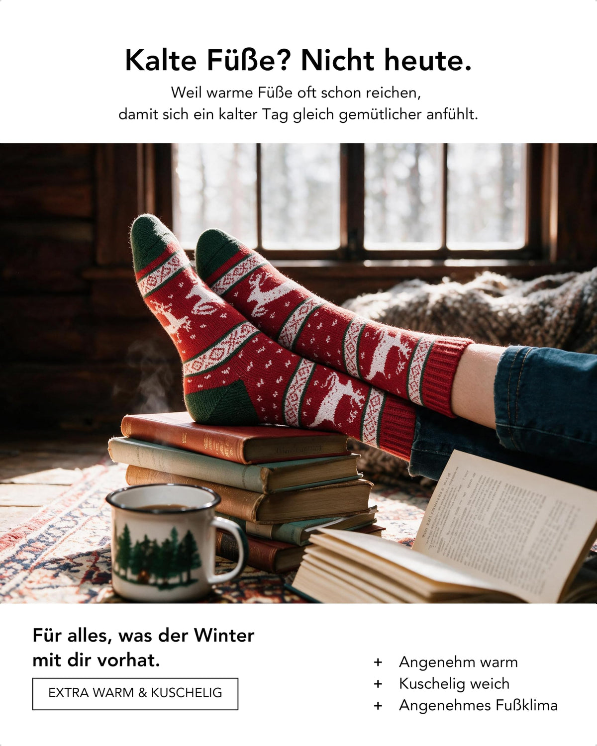 Baesics® Weihnachtssocken Damen &amp; Herren