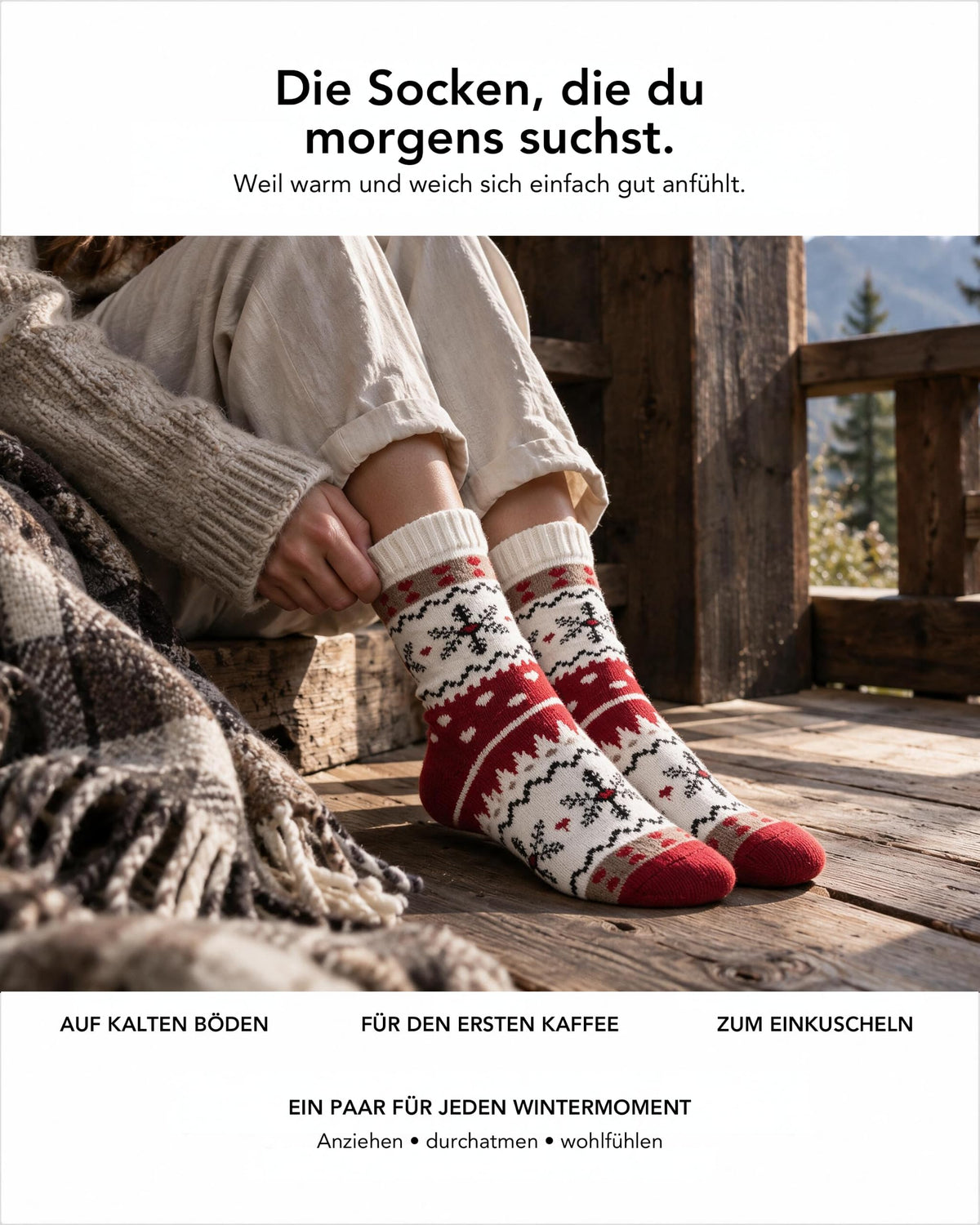 Baesics® Weihnachtssocken Damen &amp; Herren