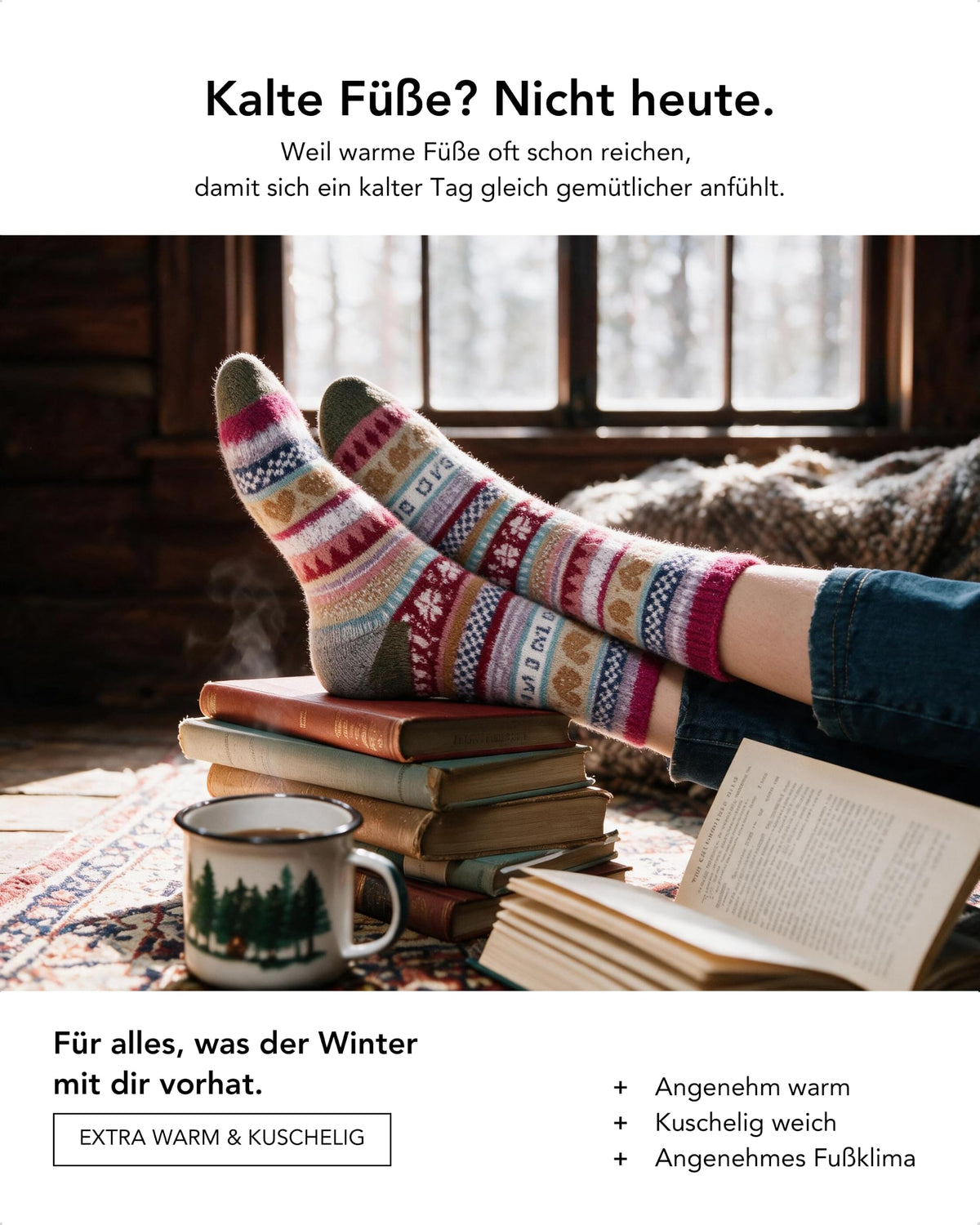Baesics® Norweger Wollsocken Raute Damen &amp; Herren