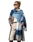 Baesics® XXL Schal Karo Blau