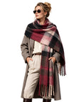 Baesics® XXL Schal Karo Bordeaux