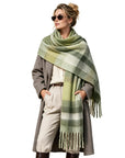 Baesics® XXL Schal Karo Khaki