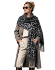 Baesics® XXL Schal Leo Fein Anthrazit