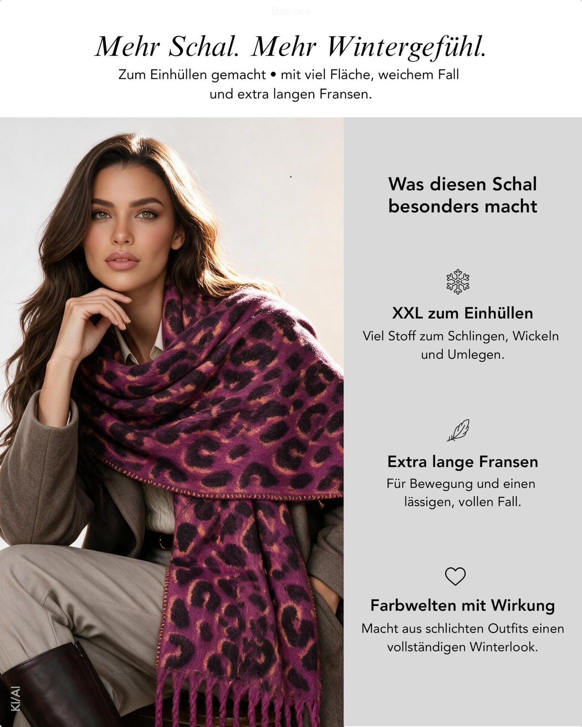 Baesics® XXL Schal Leo Groß